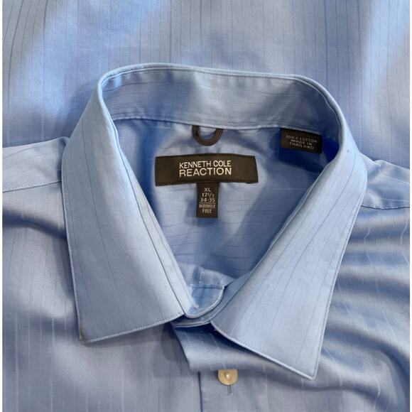 Kenneth Cole REACTION Mens Button Down Dress Shirt XL 17 1/2 34-35 Long Sleeve - Picture 5 of 9